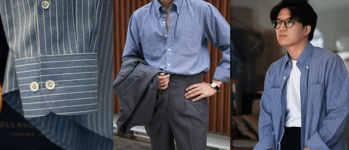 SC GRAND x Bromantic เสื้อเชิ้ต Classic Menswear จากผ้ารีไซเคิล Oxford